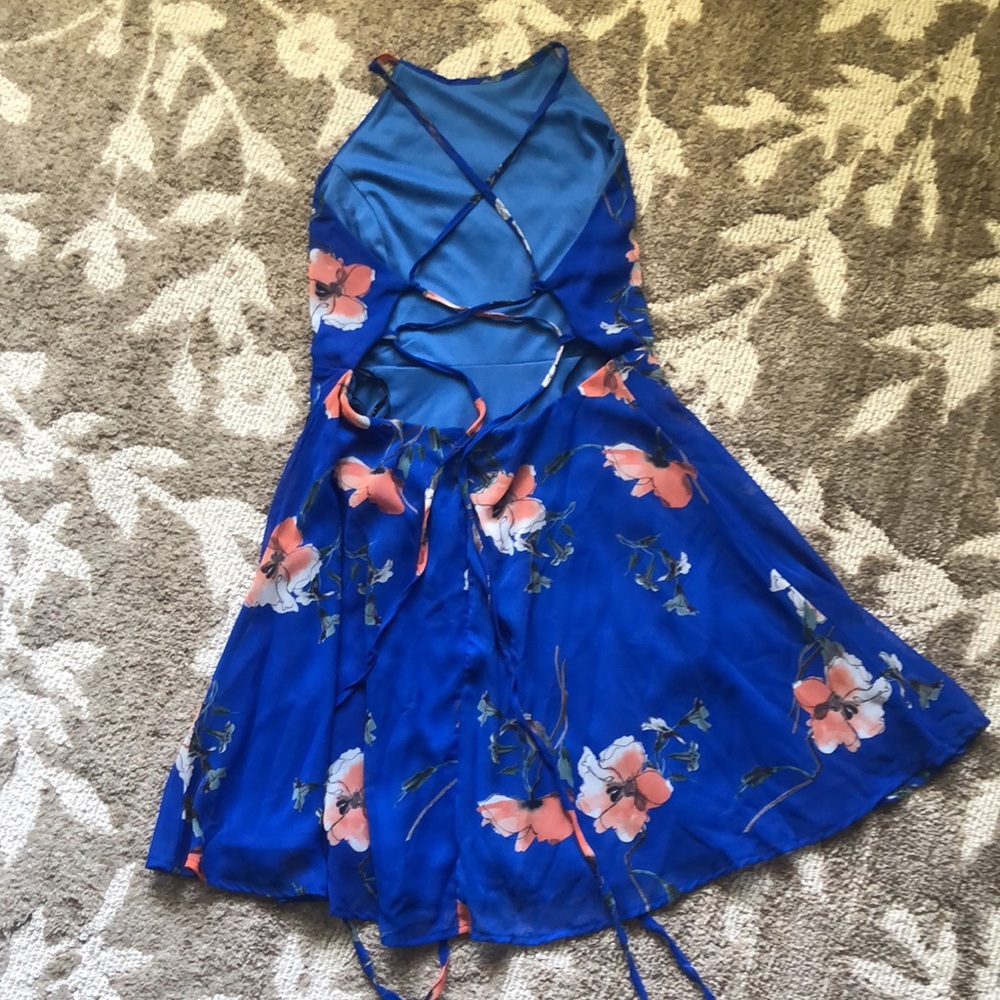 Lulus blue size L Cherished moment royal blue dress